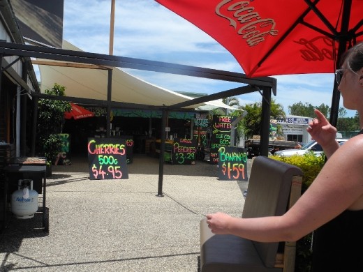 this is QLD. there is a massive fruit stall at the service station by the Highway. ha. awesome.