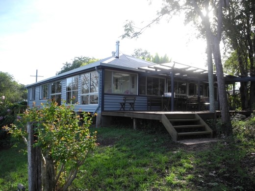 view of the main house from the garden