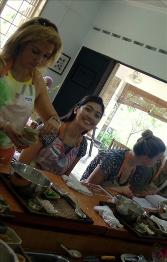 me at the cooking class I attended at LaZat Cooking School