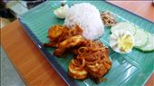 Sambal Udang served with nasi lemak, fried peanuts, and anchovies: by michmanahan, Views[303]