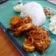 Sambal Udang served with nasi lemak, fried peanuts, and anchovies: by michmanahan, Views[215]
