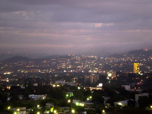 San Salvador at night.