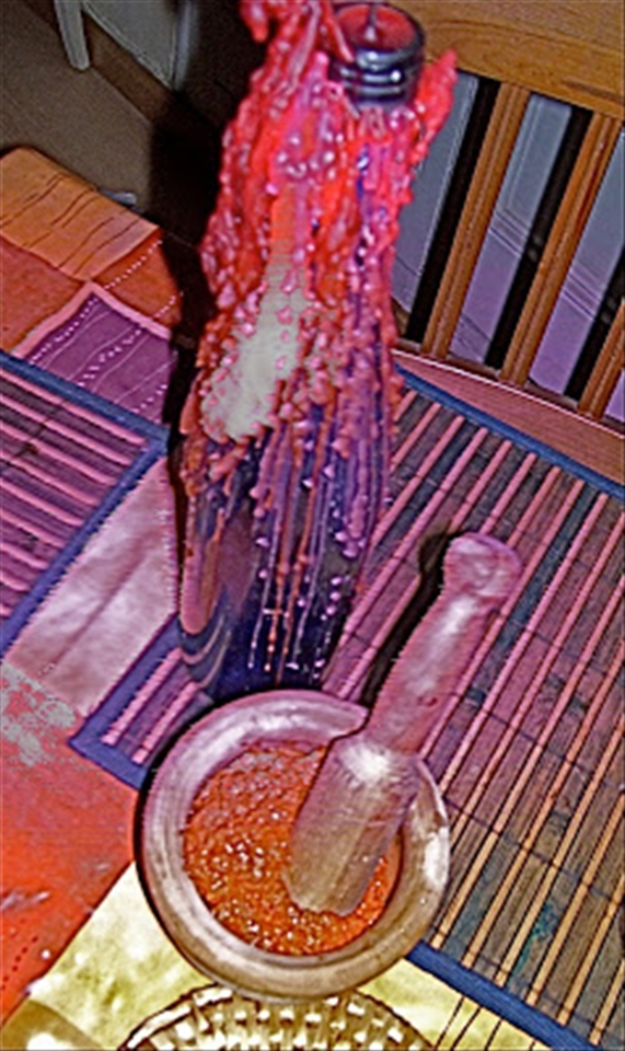 Salvitxada/Romesco Sauce---once and only once I tried to make it with a mortar and pestle. It was hard work.