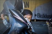 I got to know a terrific family in Bali, we chatted for quite some time and managed to grab this shot of their daughter who was seemingly shy, hiding behind a scooter.: by mike_met, Views[304]