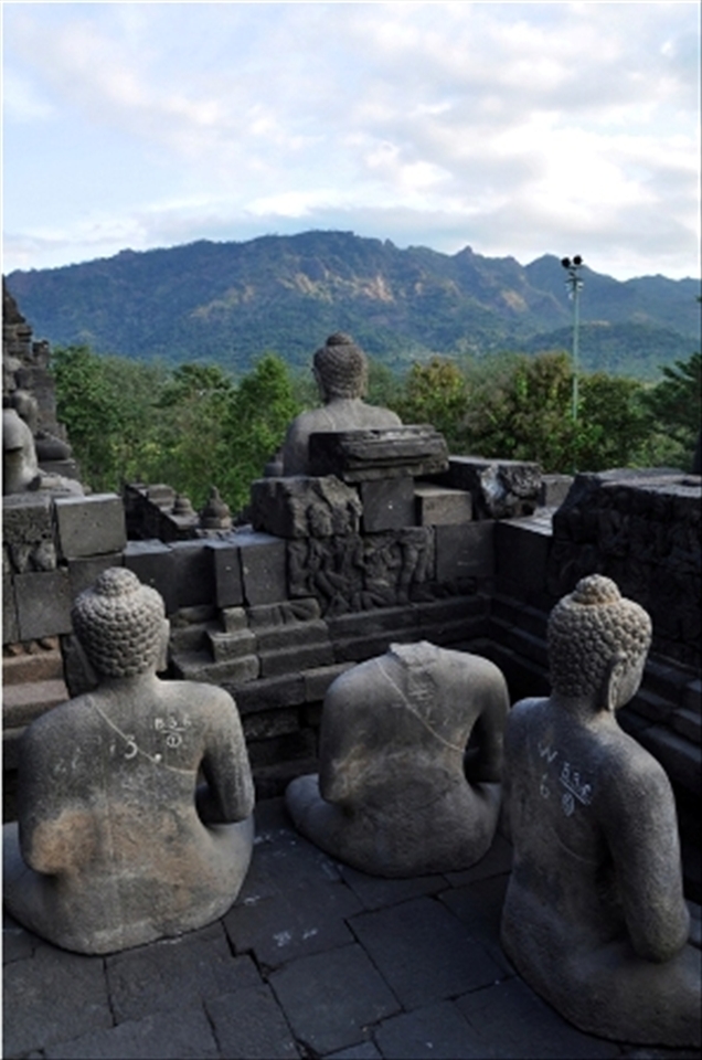 Hundreds of Stupa (Buddha sculpture) are sitting on the famous Borobuder Temple.