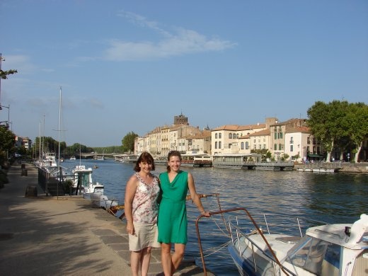Em and Christine in Agda on our way for birthday dinner. 