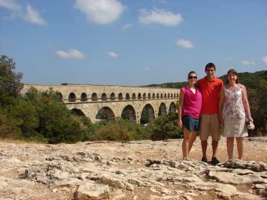 Us at the Pont du Gard.