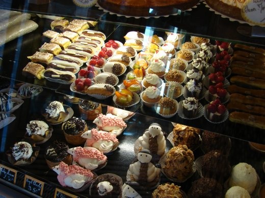 At a patisserie for morning tea in Pezenas.