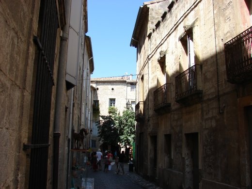 Walking in the back streets of Pezenas.