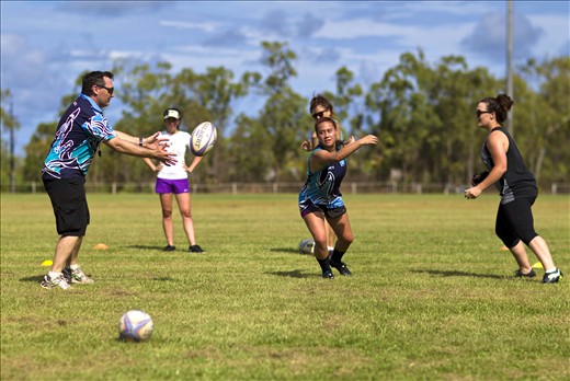 One of the pillars of the Gove region is Sean Oconnor who, through a love of rugby, has nurtured and developed a multicultural women’s rugby team to compete in the 2013 Hotter 7’s international rugby tournament. This will be the first ever womens rugby team from Arnhem land to compete in an international tournament.