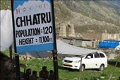 I spoke too soon. Light rains have caused a landslide just big enough to force an impromptu stop in the village of Chhatru - population 120 at 11,100 feet. Chhatru's only cafe makes a killing that night. With nothing to do but wait for morning and hope for clear roads, stranded travellers (local and international) pass time with chow mein and chai.: by mimicho, Views[559]