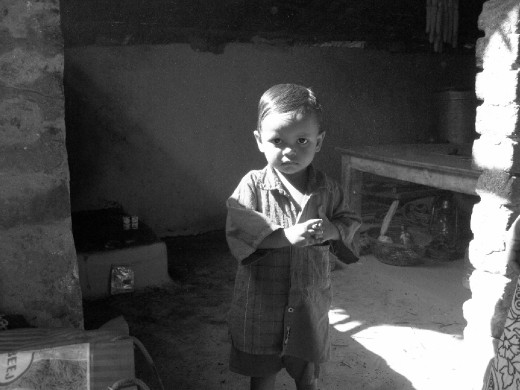 A poor sobbing child .