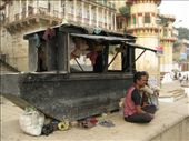 A small house made in a old boat  on the ghats on ganga , varansi waiting for his nirvana .: by minakshi_singh, Views[1145]