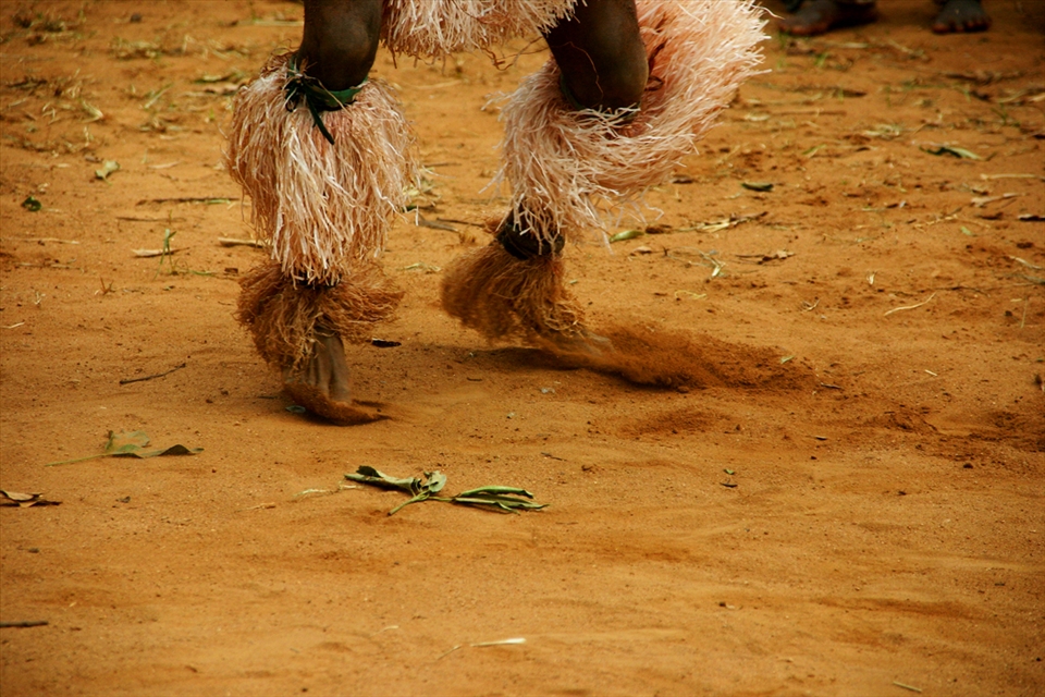 Feet on the land dance to the rhythm of the drums