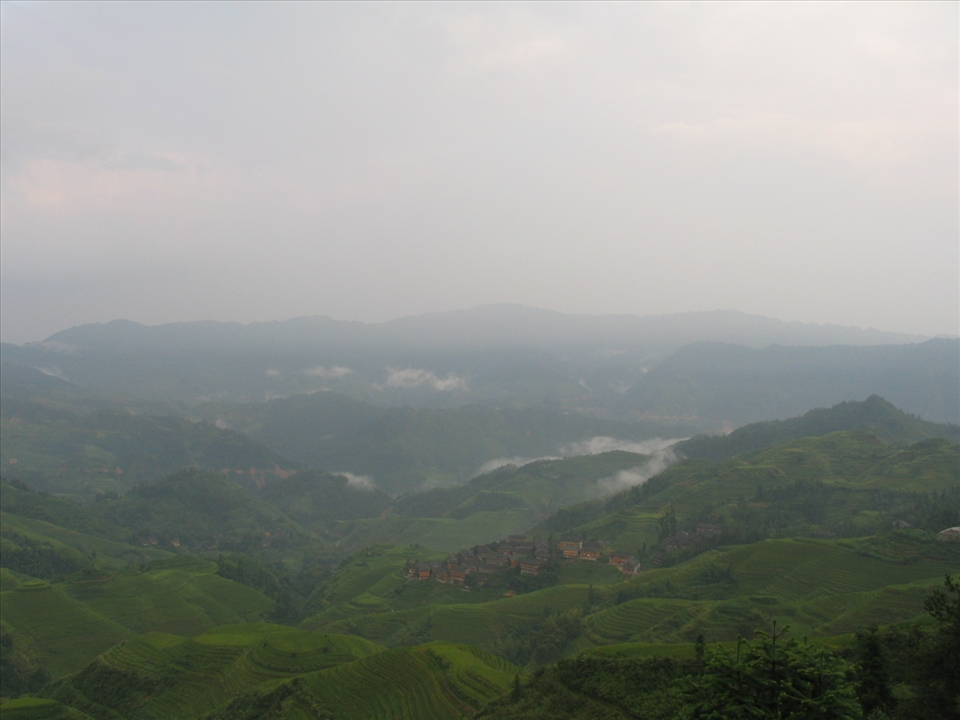 after sunset on the top of terrance