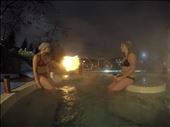 Julie and Miriam loving the January rain in the hot tub. : by mirlingabroad, Views[358]