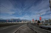 The moderately terrifying walk across Granville Bridge in Vancouver, BC. Cars zoom past at high speeds, and just to the right of the photo there is a crosswalk that you just.... walk across (hoping those zoomers will slow down and stop!).: by mirlingabroad, Views[285]