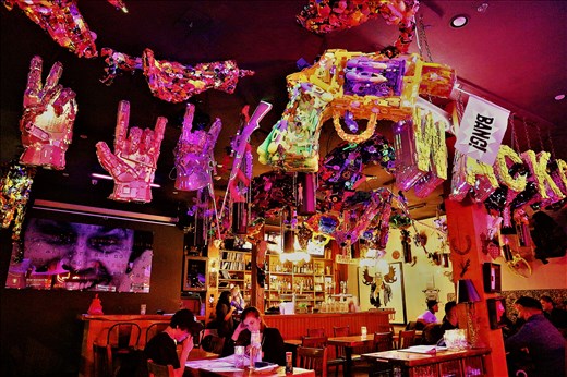 A small slice of the overhead view at General Public Sushi Lodge. I wish I could have taken a good photo of the whole place, but there was too much to take in! Awesome.