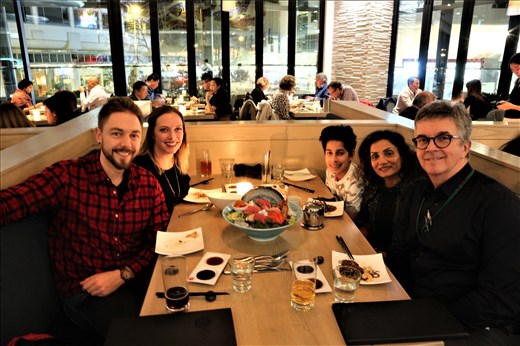 Sterling, Miriam, Connor, Lettie and 
Mark enjoying a spectacular sushi dinner.