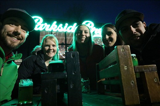 Heather, Julie and Miriam enjoying the first stop on our tour!