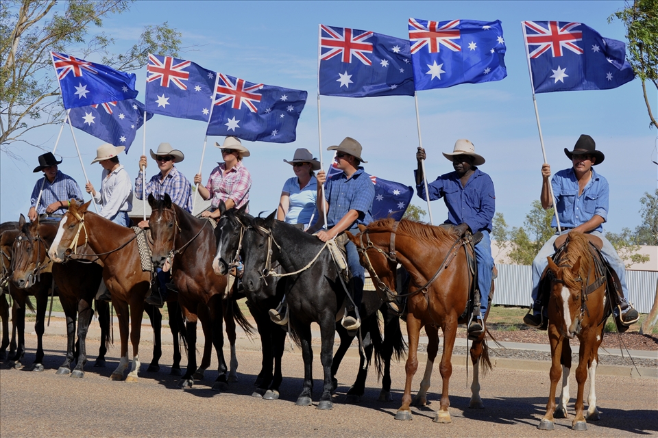 Country folk show they are proud to be Australian.