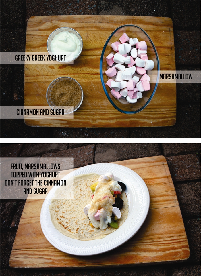 Fillings and assembling the pancakes