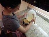 Pouring the filling into the pie crust.: by missmantakay, Views[261]