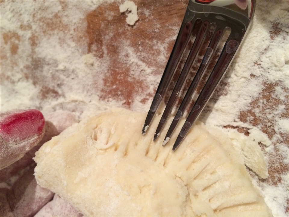 Pinching with a fork makes it pretty!