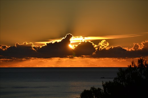 Sunrise over the Orange Blossom Coast. Name is given by the orange tree groves.