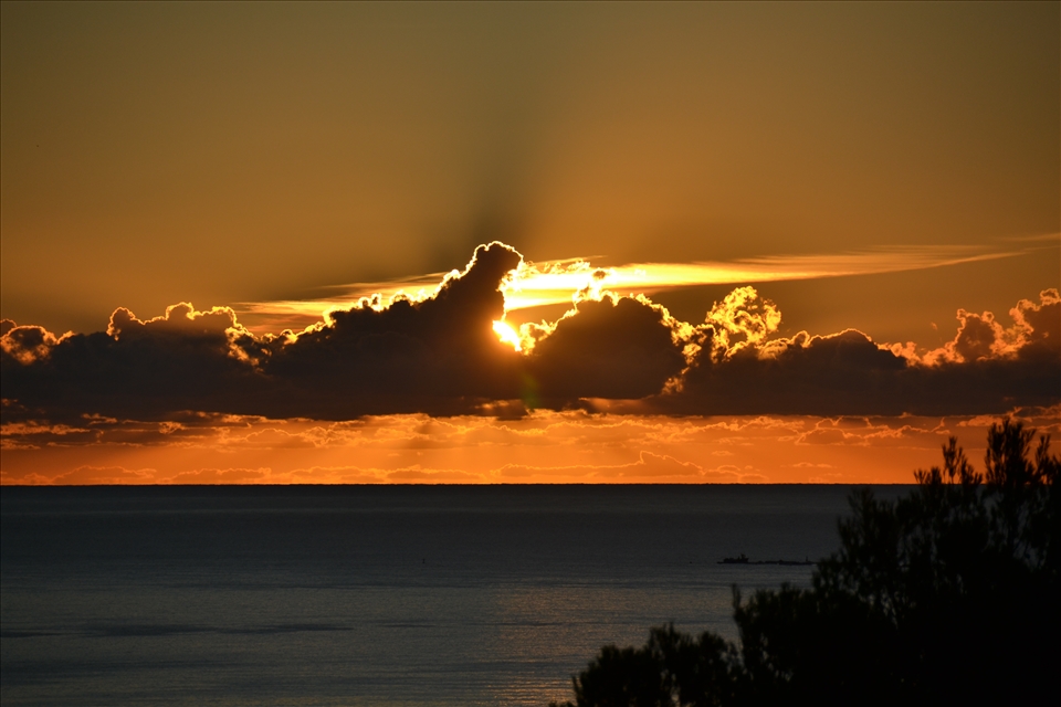 Sunrise over the Orange Blossom Coast. Name is given by the orange tree groves.