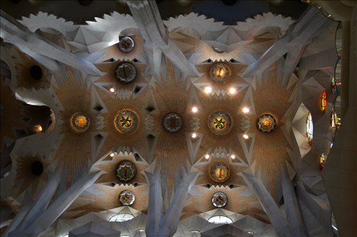The roof of La Sagrada Familia. The church is financed solely by donations.