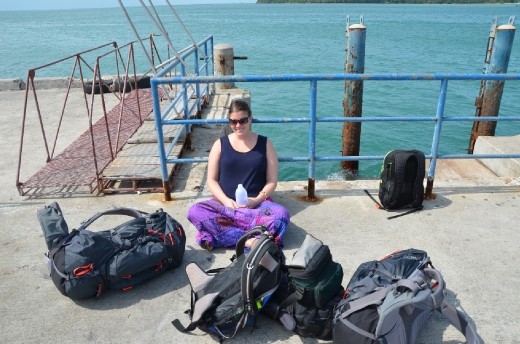 Me waiting for the boat