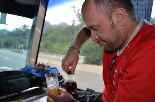 Tim's well deserved beverage