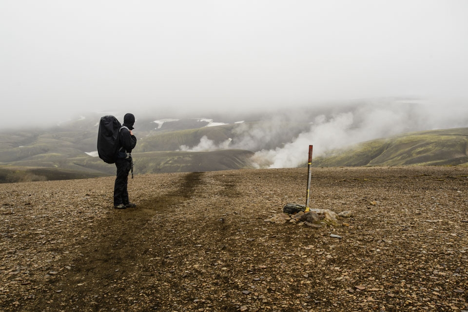  Quickly the mountains disappear and it is pertinent that we follow the markers.