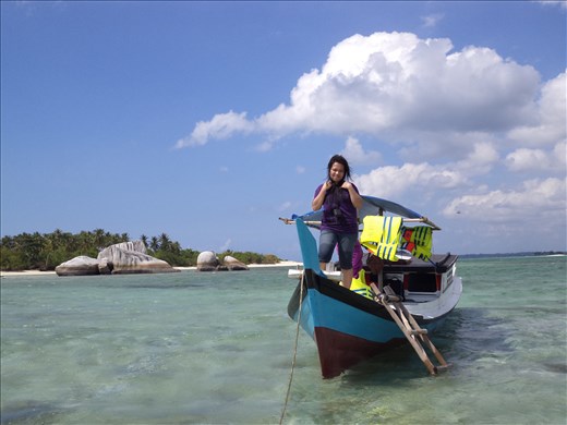 Ratna was ready for snorkeling.