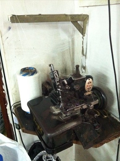 Sewing machine at the tailor's shop