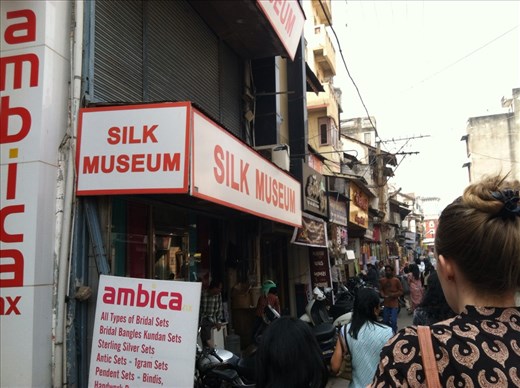 The 'silk museum' store where we shopped for our fancy dresses. Love the name. 
