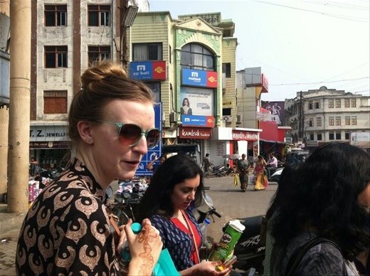 On the streets of Navsari after shopping for wedding finery 