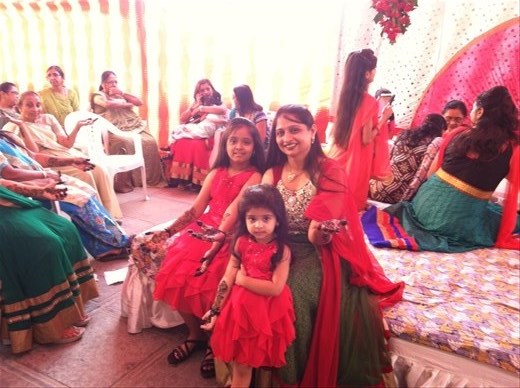 Patel cousins. Darling girls and their mom. 