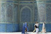 An entire Muslim family attending the weekly Friday prayers at the Blue Mosque in Mazar-e Sharif. 
Although Taliban laws dictating that women must mandatorily wear the characteristic chadri in public are no longer enforced, women still continue to wear it. Similarly, women can easily be spotten walking behind the husband, just like it was required by the Taliban - back then with a strict rule of no less than 5 meter behind the man. : by modernnomadphotography, Views[2094]