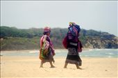 These women hand made and sold bags or 'bolsitas' on the beach. They were made from local materials and gorgeous colours and their ability to carry so many never ceased to amaze me!: by mogli, Views[307]