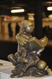 The 14st station in NYC  subway is worth a trip just to touch these little guys and all their friends scattered around the subway stop. A real suprise.: by mon, Views[283]