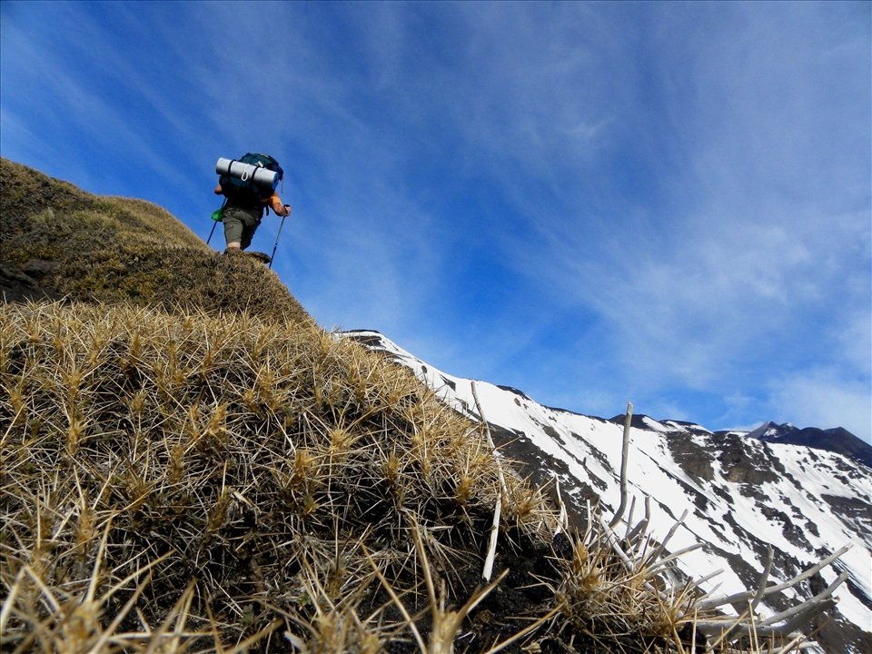 Walking with the sky: When you walk alone the sky, the ground, the snow and the wind become your most trusted travel companions. 