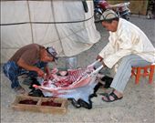 Men slaughter and butcher a goat: by mongolianlife, Views[1304]