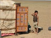 Mongolian boy and dorway to the traditional ger: by mongolianlife, Views[567]