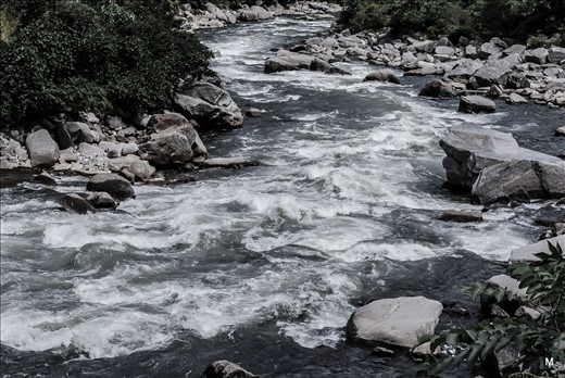 cold & semi frozen river