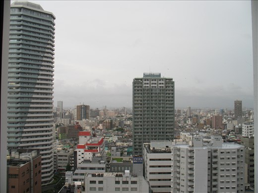 First impression of Tokyo: the view from the hotel room