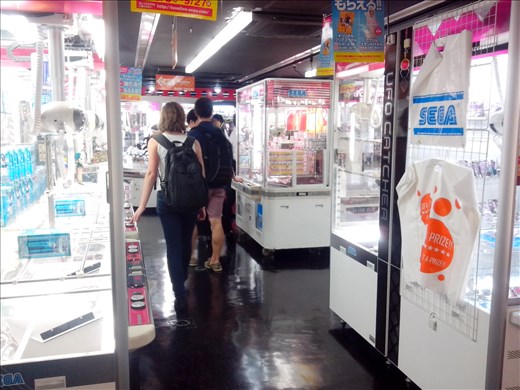 A shop full of slot machines. 