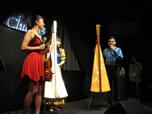 Free concert with violin and two harps