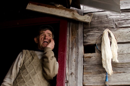 Shepherd from Frasin, Bucovina. The word 
